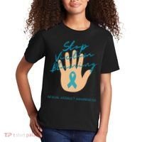 Stop Victim Blaming Sexual Assault Awareness Kids T-Shirt thumb 2