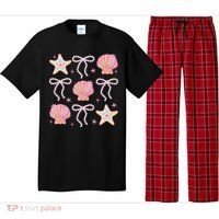 Summer Vibe Coquette Bow Pearl Clam Starfish Cotton Candy Pajama Set thumb 0