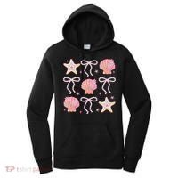 Summer Vibe Coquette Bow Pearl Clam Starfish Cotton Candy Women's Hoodie thumb 0