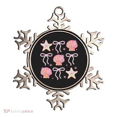 Summer Vibe Coquette Bow Pearl Clam Starfish Cotton Candy Ornament