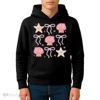 Summer Vibe Coquette Bow Pearl Clam Starfish Cotton Candy Kids Hoodie thumb 4