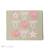 Summer Vibe Coquette Bow Pearl Clam Starfish Cotton Candy Mousepad thumb 0