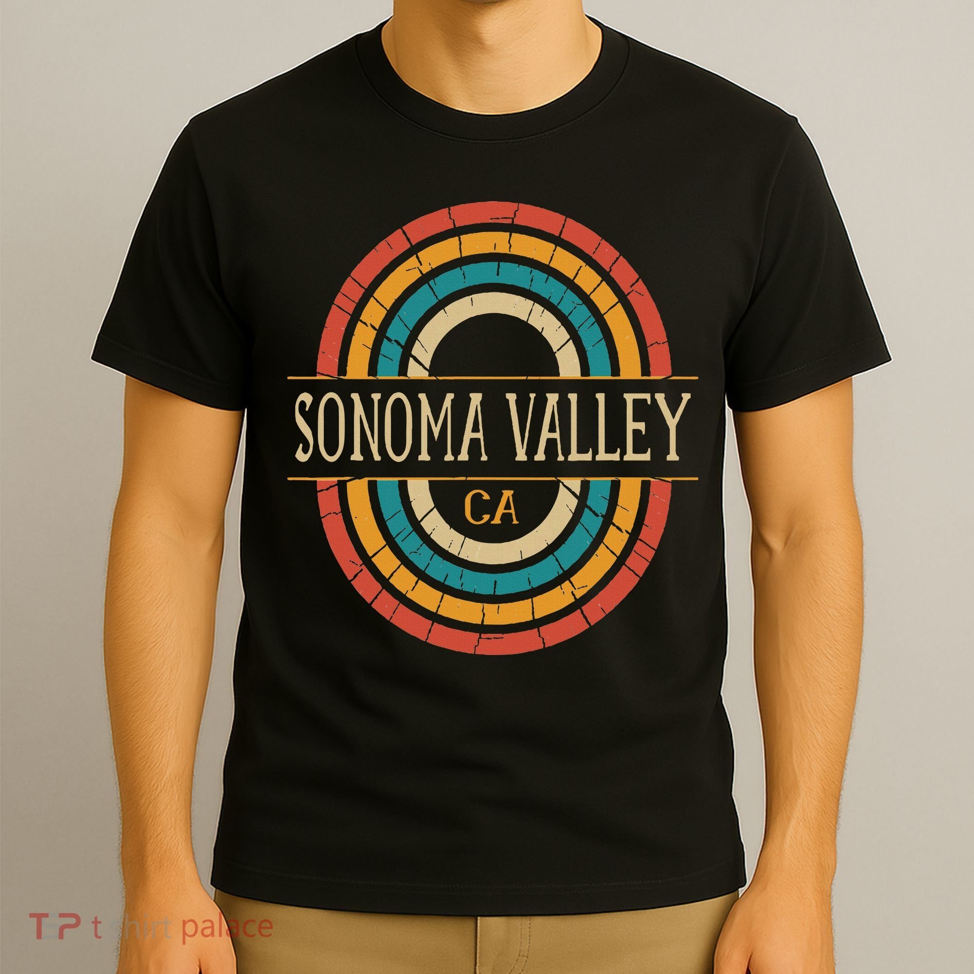 Sonoma Valley California Vintage Ca Retro Home State T-Shirt
