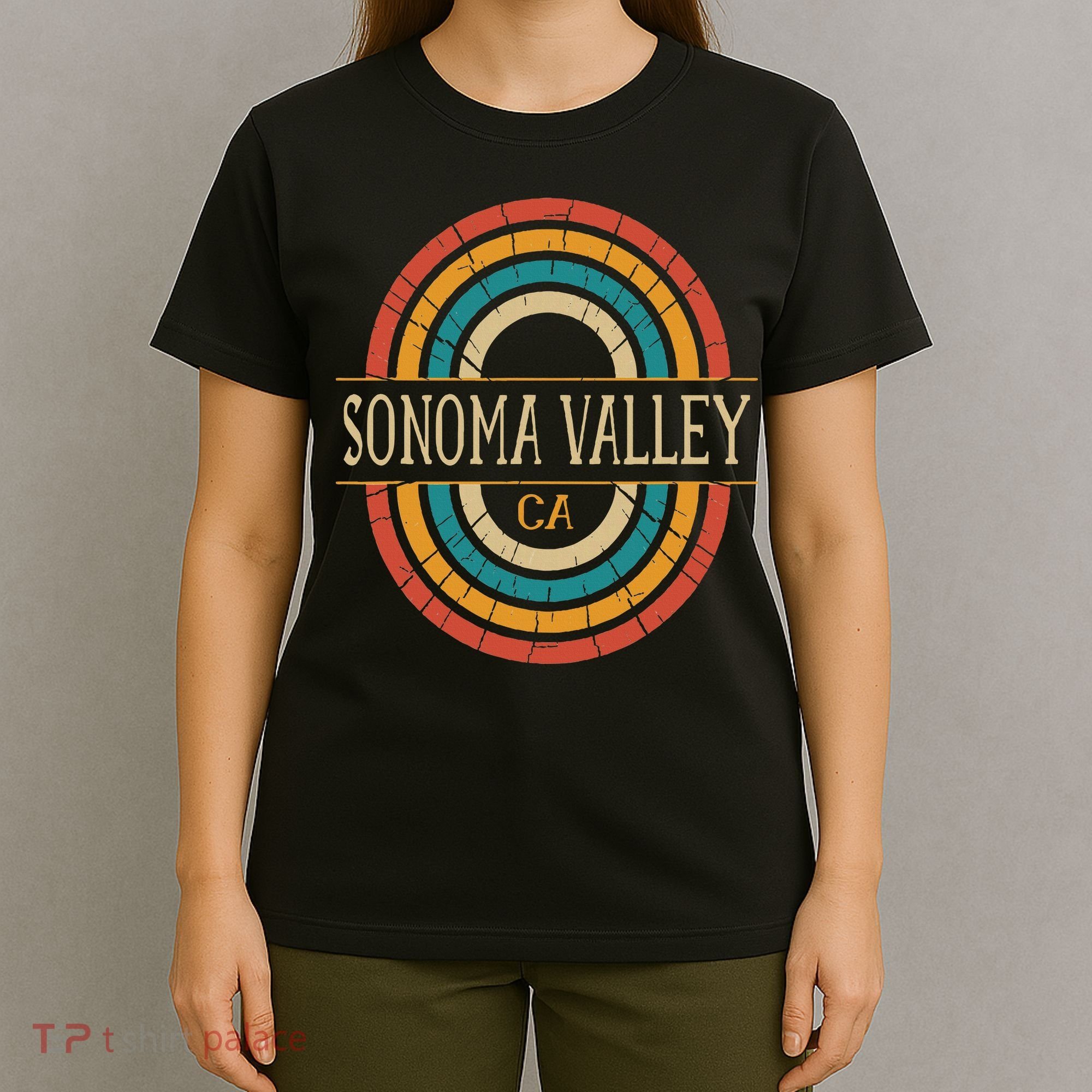Sonoma Valley California Vintage Ca Retro Home State T-Shirt