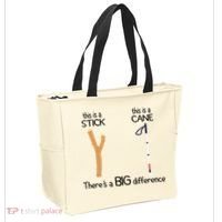 Stick Vs Cane TVI White Cane Awareness Blind Tote Bag thumb 2