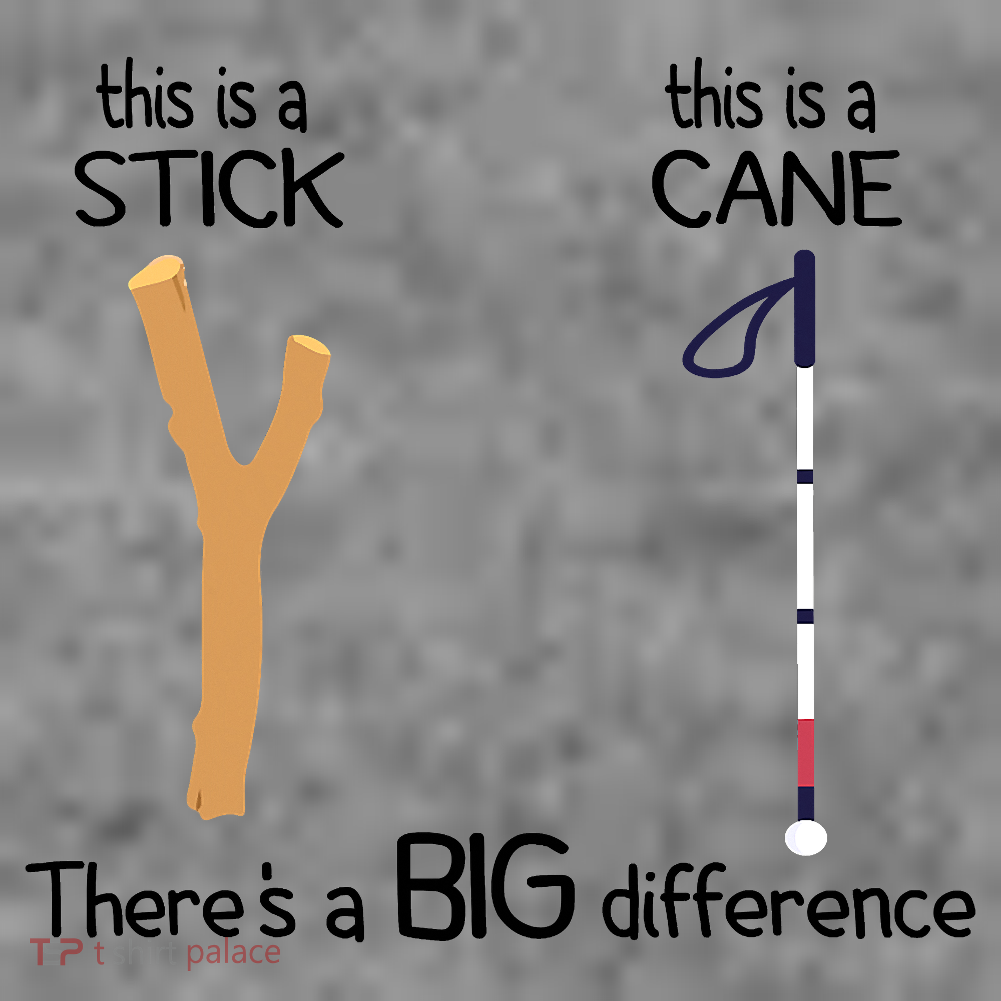 Stick Vs Cane TVI White Cane Awareness Blind Toddler Hoodie