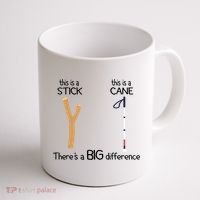 Stick Vs Cane TVI White Cane Awareness Blind Coffee Mug thumb 1