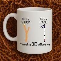 Stick Vs Cane TVI White Cane Awareness Blind Coffee Mug thumb 2