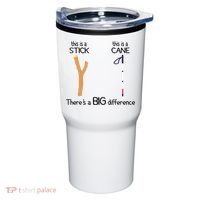 Stick Vs Cane TVI White Cane Awareness Blind Tumbler thumb 0