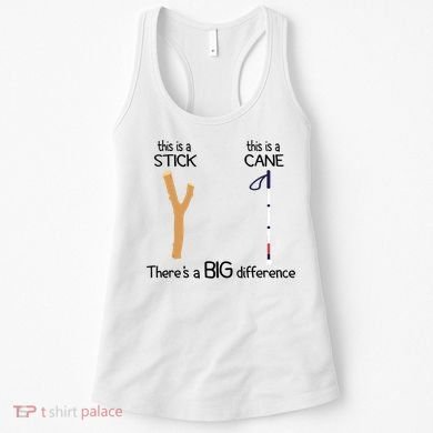 Stick Vs Cane TVI White Cane Awareness Blind Women's Tank Top