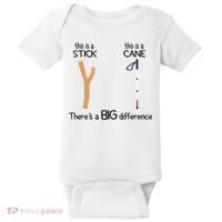 Stick Vs Cane TVI White Cane Awareness Blind Baby Bodysuit thumb 0