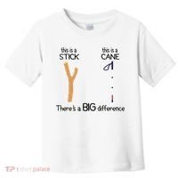 Stick Vs Cane TVI White Cane Awareness Blind Toddler T-Shirt thumb 0