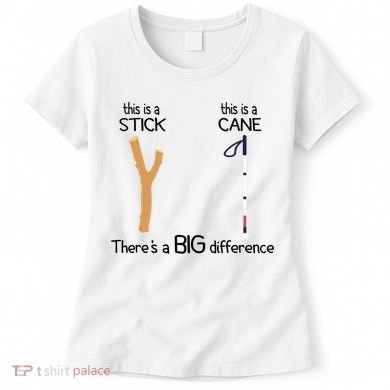 Stick Vs Cane TVI White Cane Awareness Blind Women's T-Shirt