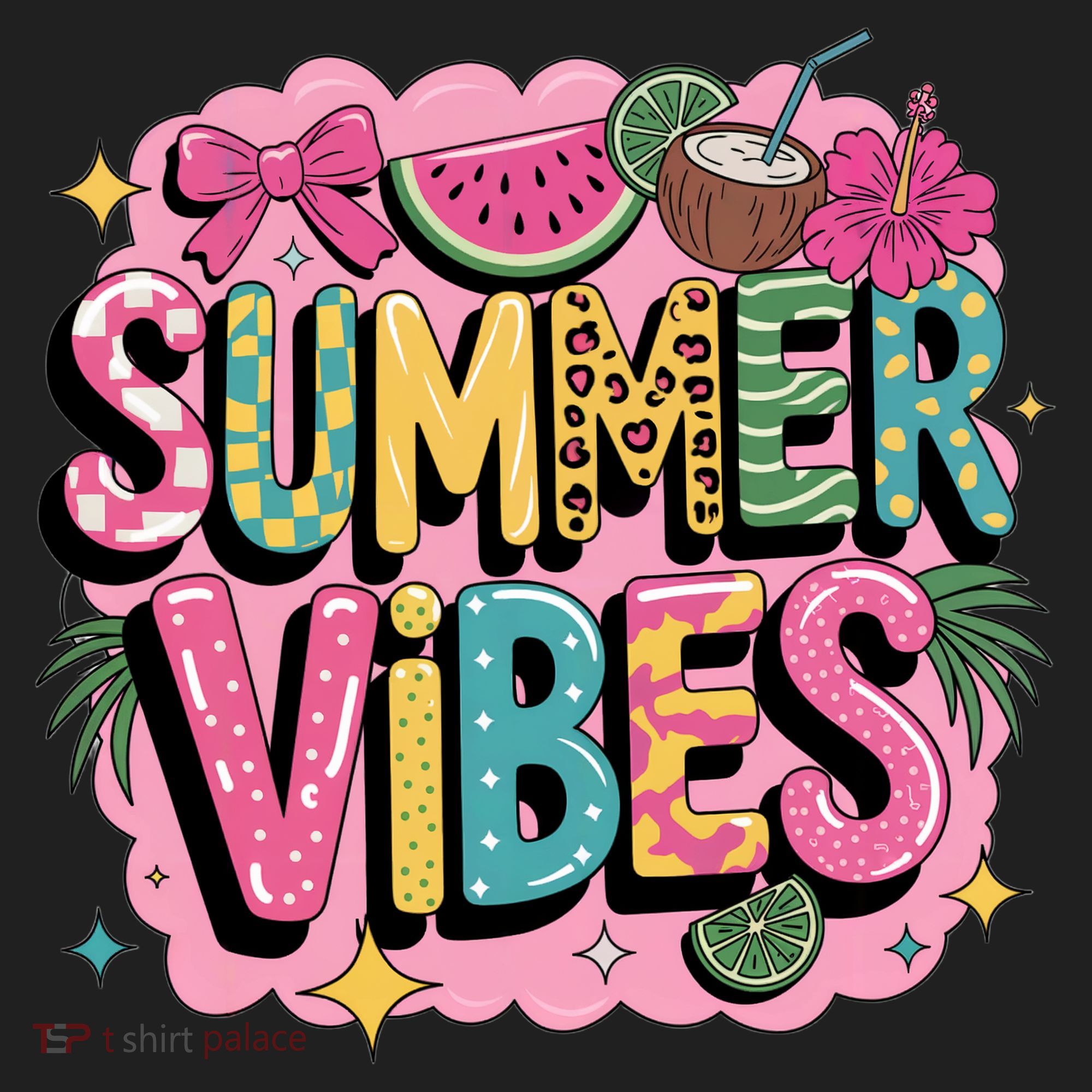 Summer Vibes Couqette Bow Melon Women's Sweatshirt