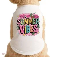 Summer Vibes Couqette Bow Melon Doggie Tank thumb 0