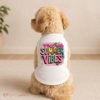 Summer Vibes Couqette Bow Melon Doggie Tank thumb 2