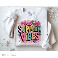 Summer Vibes Couqette Bow Melon Sweatshirt thumb 2