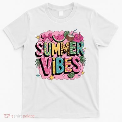 Summer Vibes Couqette Bow Melon T-Shirt