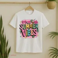 Summer Vibes Couqette Bow Melon T-Shirt thumb 2