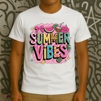 Summer Vibes Couqette Bow Melon T-Shirt thumb 3