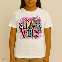 Summer Vibes Couqette Bow Melon T-Shirt thumb 4