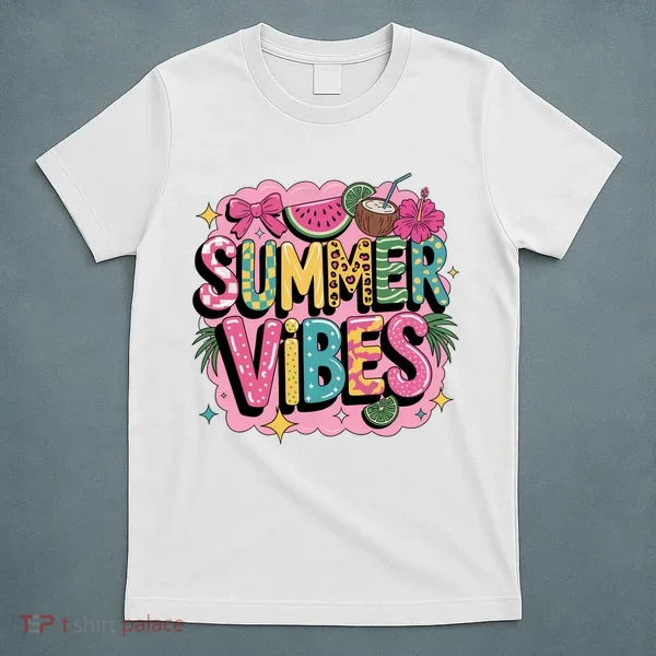 Summer Vibes Couqette Bow Melon T-Shirt
