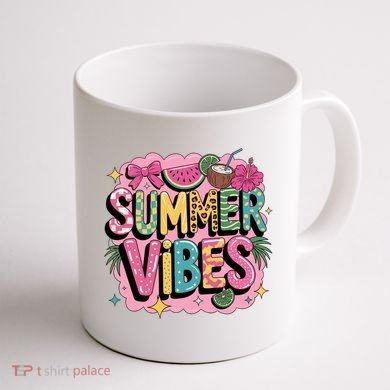Summer Vibes Couqette Bow Melon Coffee Mug back