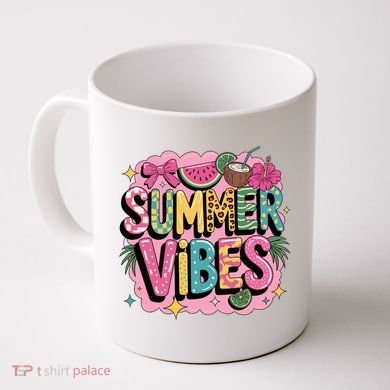 Summer Vibes Couqette Bow Melon Coffee Mug