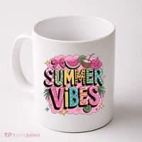 Summer Vibes Couqette Bow Melon Coffee Mug thumb 0