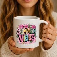 Summer Vibes Couqette Bow Melon Coffee Mug thumb 3