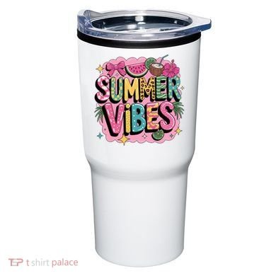 Summer Vibes Couqette Bow Melon Tumbler