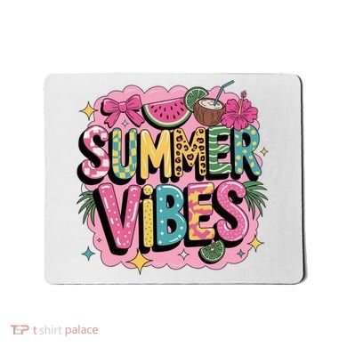 Summer Vibes Couqette Bow Melon Mousepad