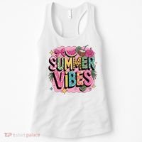 Summer Vibes Couqette Bow Melon Women's Tank Top thumb 0