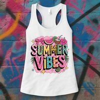 Summer Vibes Couqette Bow Melon Women's Tank Top thumb 3