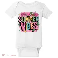 Summer Vibes Couqette Bow Melon Baby Bodysuit thumb 0
