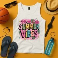 Summer Vibes Couqette Bow Melon Tank Top thumb 4