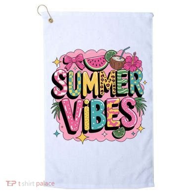 Summer Vibes Couqette Bow Melon Golf Towel