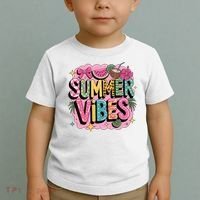 Summer Vibes Couqette Bow Melon Toddler T-Shirt thumb 2