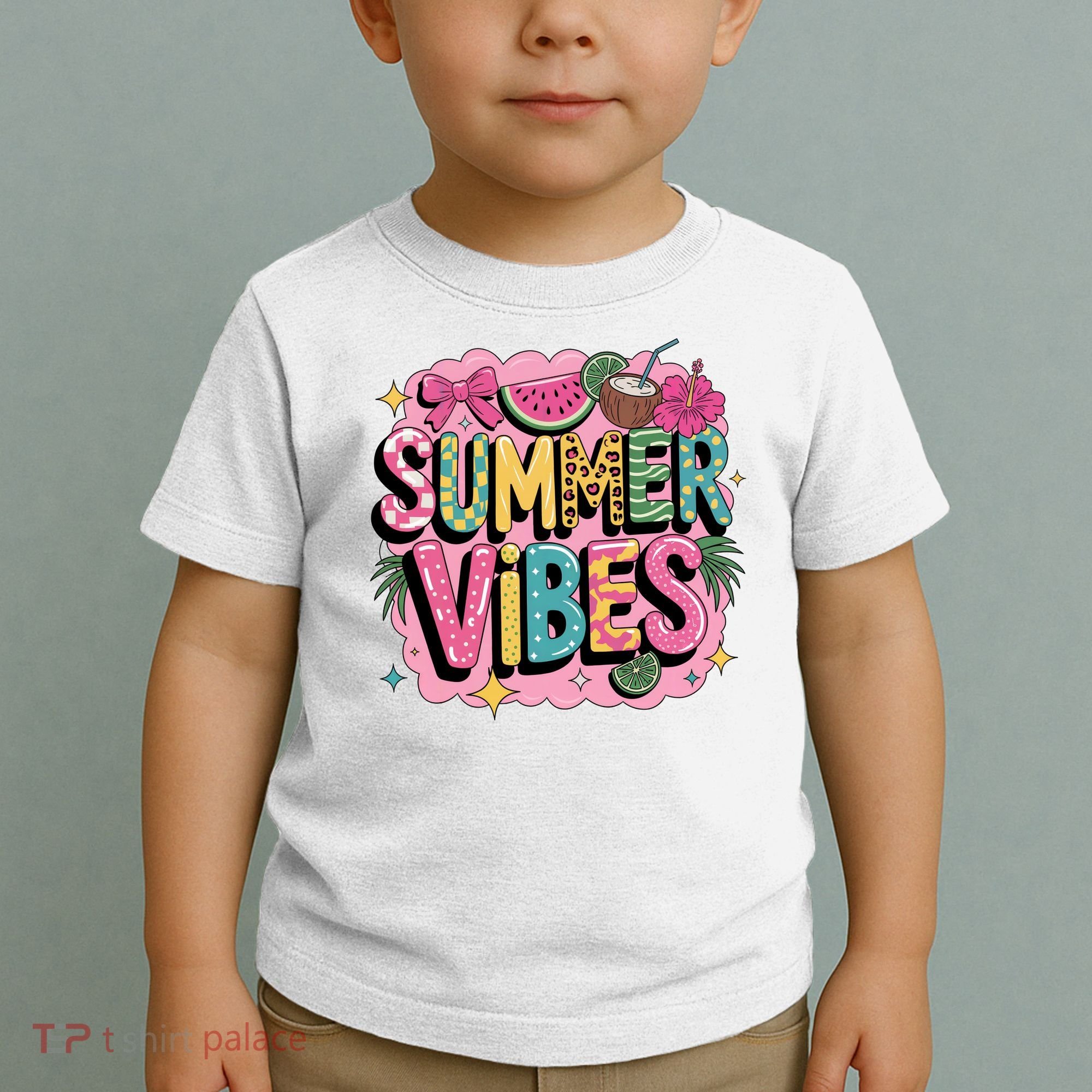 Summer Vibes Couqette Bow Melon Toddler T-Shirt