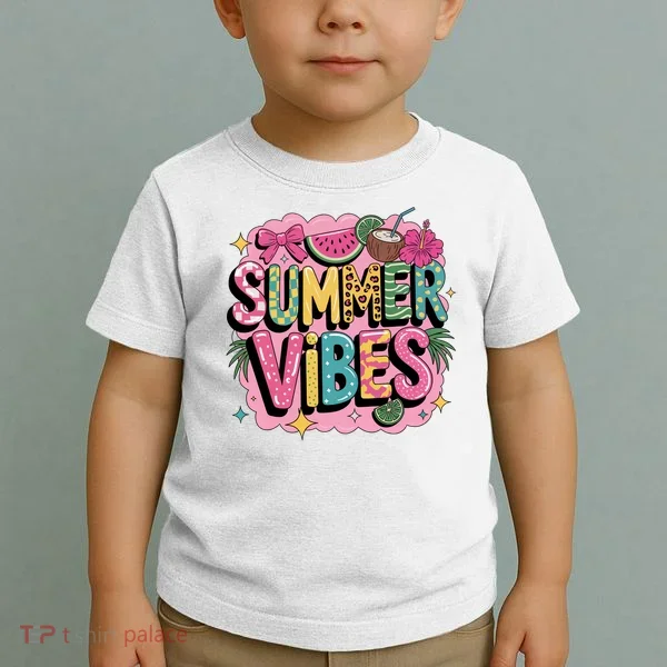Summer Vibes Couqette Bow Melon Toddler T-Shirt