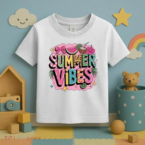 Summer Vibes Couqette Bow Melon Toddler T-Shirt
