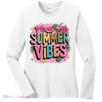 Summer Vibes Couqette Bow Melon Women's Long Sleeve Shirt thumb 0