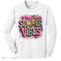 Summer Vibes Couqette Bow Melon Kids Long Sleeve Shirt thumb 0