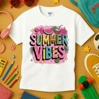 Summer Vibes Couqette Bow Melon Kids T-Shirt thumb 3
