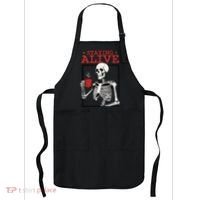 Spooky Vibe Coffee Skeleton Halloween Staying Alive Meme Apron thumb 0