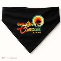 Summer Vacation Cancun Mexico Beach USA-Made Doggie Bandana thumb 0