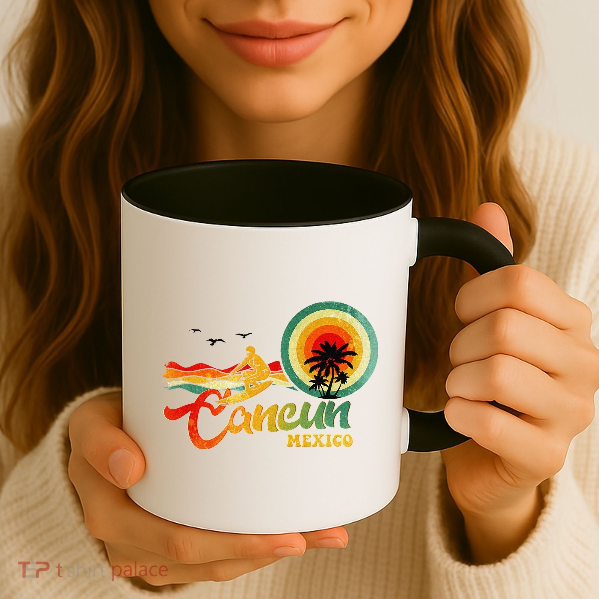 Summer Vacation Cancun Mexico Beach Coffee Mug