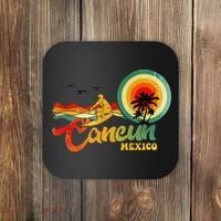 Summer Vacation Cancun Mexico Beach Coaster thumb 0