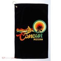 Summer Vacation Cancun Mexico Beach Golf Towel thumb 0