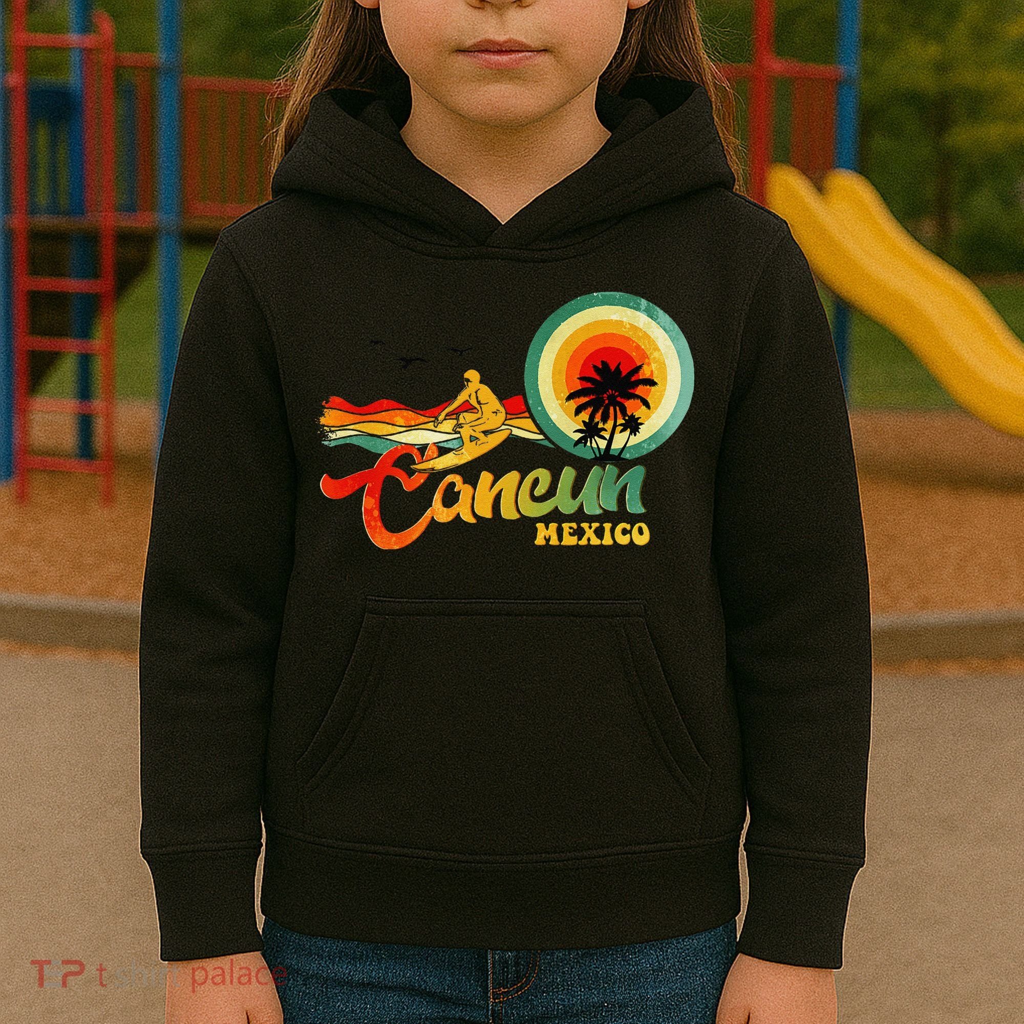 Summer Vacation Cancun Mexico Beach Kids Hoodie